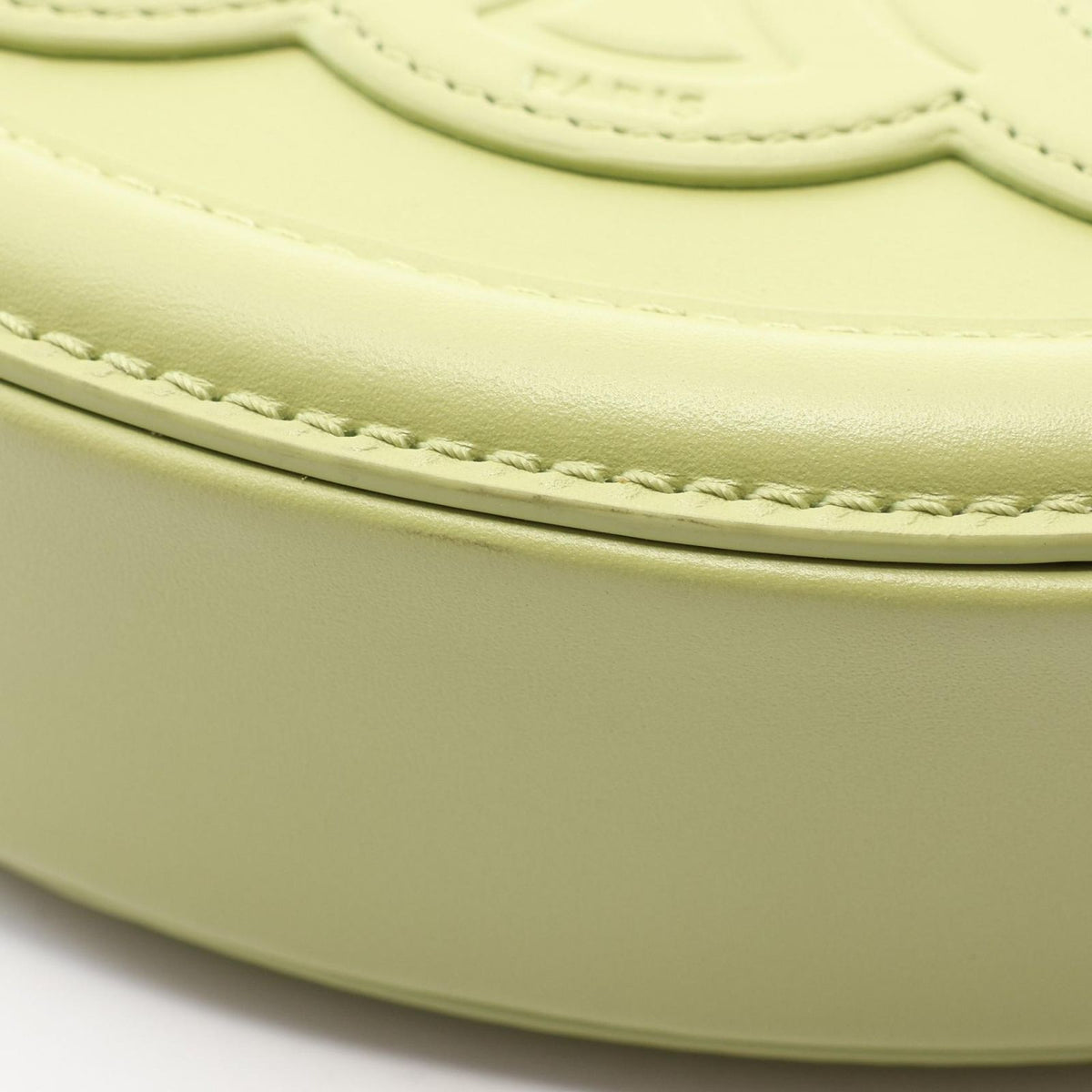 Celine Shoulder Bag Triomphe Oval Purse Cuir Light Green Leather Perth — view 5