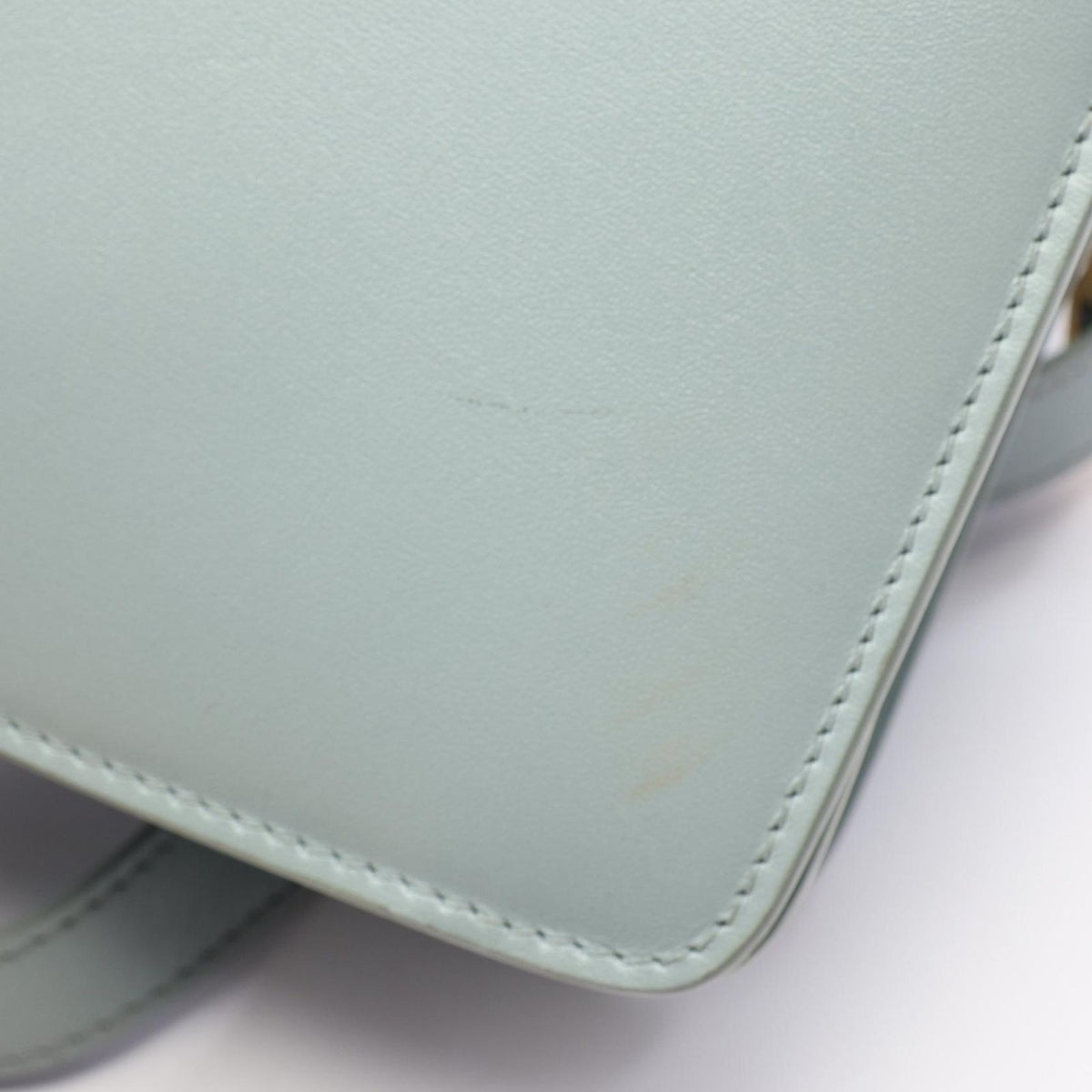 Celine Shoulder Bag Classic Small Light Blue Leather — view 7
