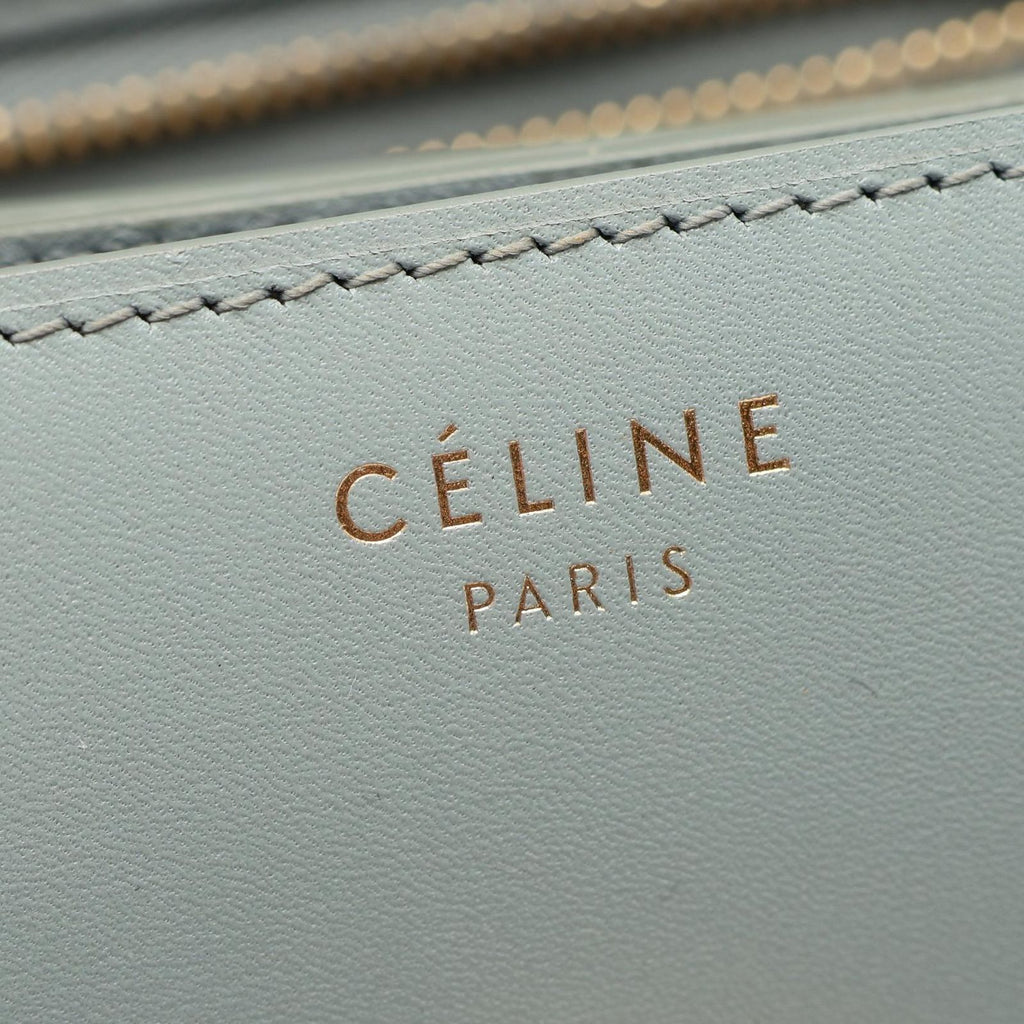 Celine Shoulder Bag Classic Small Light Blue Leather — view 4
