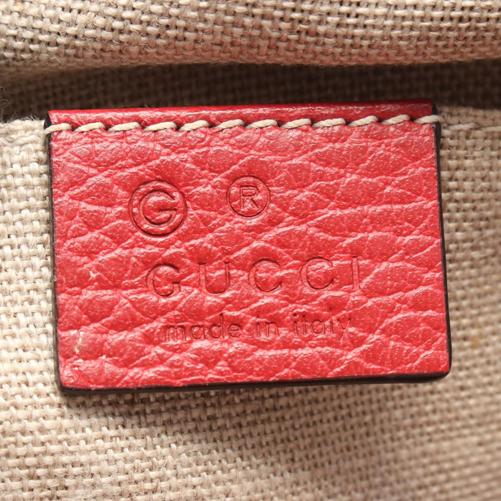 Gucci Shoulder Bag Bree GG Canvas Beige Brown Red — view 4