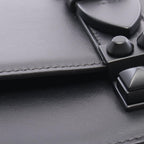 Prada Shoulder Bag City Calfskin Saffi Electra Studs Black Leather — view 7