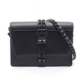 Prada Shoulder Bag City Calfskin Saffi Electra Studs Black Leather