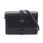 Prada Shoulder Bag City Calfskin Saffi Electra Studs Black Leather
