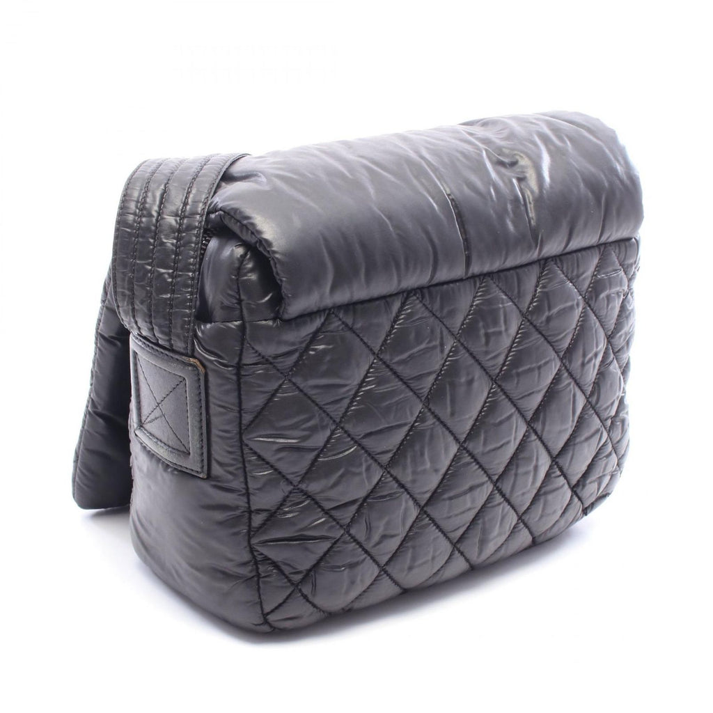 Chanel Shoulder Bag Coco Cocoon Small Messenger Black Nylon Leather PM — view 2