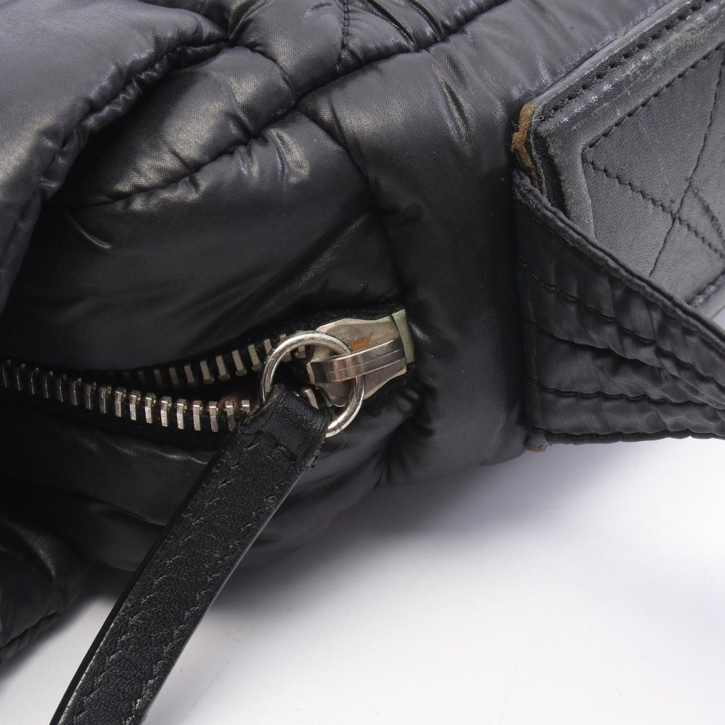 Chanel Shoulder Bag Coco Cocoon Small Messenger Black Nylon Leather PM — view 7