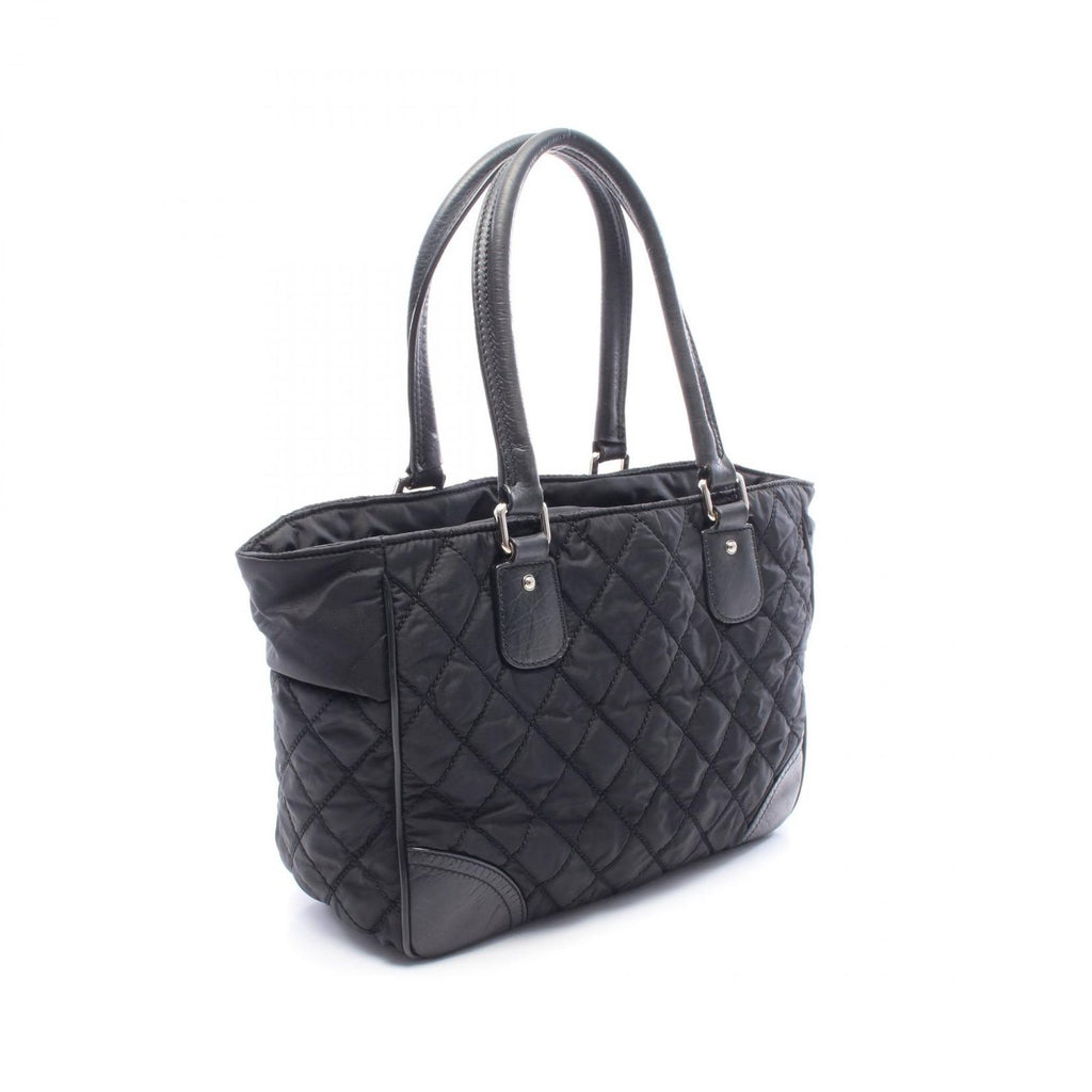 Chanel Tote Bag Paris New York Line Black Nylon Leather — view 2