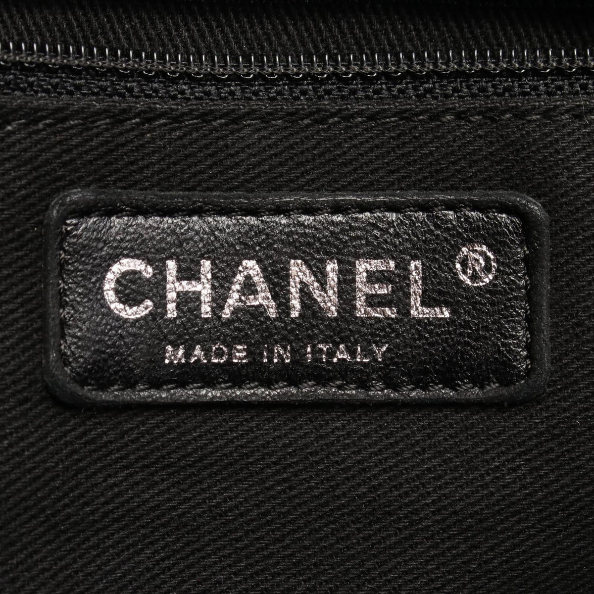Chanel Tote Bag Paris New York Line Black Nylon Leather — view 4