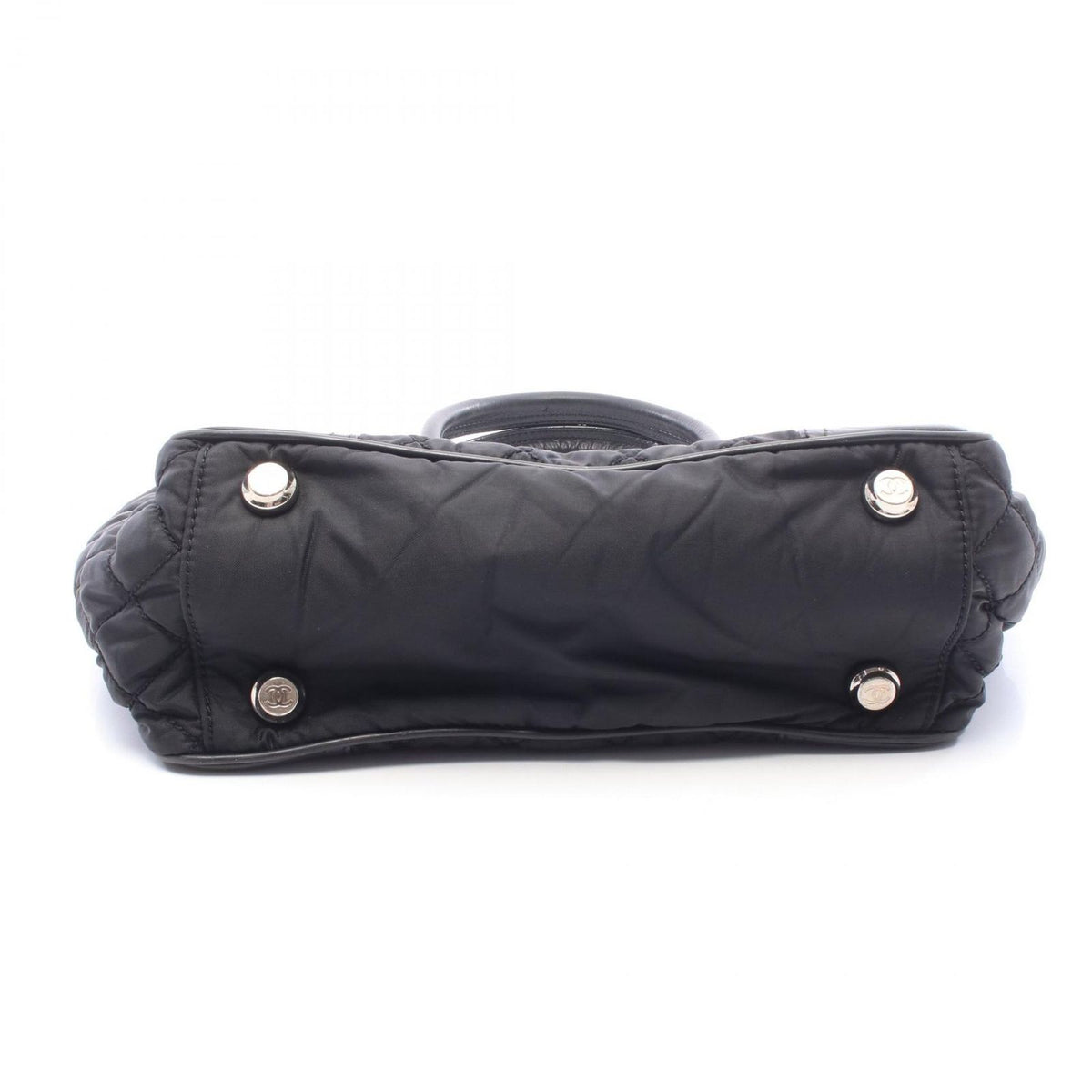 Chanel Tote Bag Paris New York Line Black Nylon Leather — view 7
