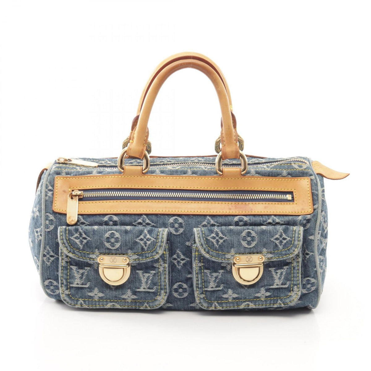 Louis Vuitton Handbag Neo Speedy Monogram Denim Blue