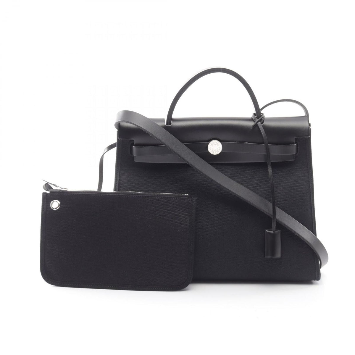 Hermes Handbag Herbag Zip PM 2-Way Black