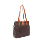 Celine Tote Bag Macadam Dark Brown Camel Leather — view 2