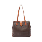Celine Tote Bag Macadam Dark Brown Camel Leather
