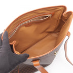 Celine Tote Bag Macadam Dark Brown Camel Leather — view 3