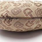 Gucci Shoulder Bag Horsebit Beige Brown Canvas Leather — view 5