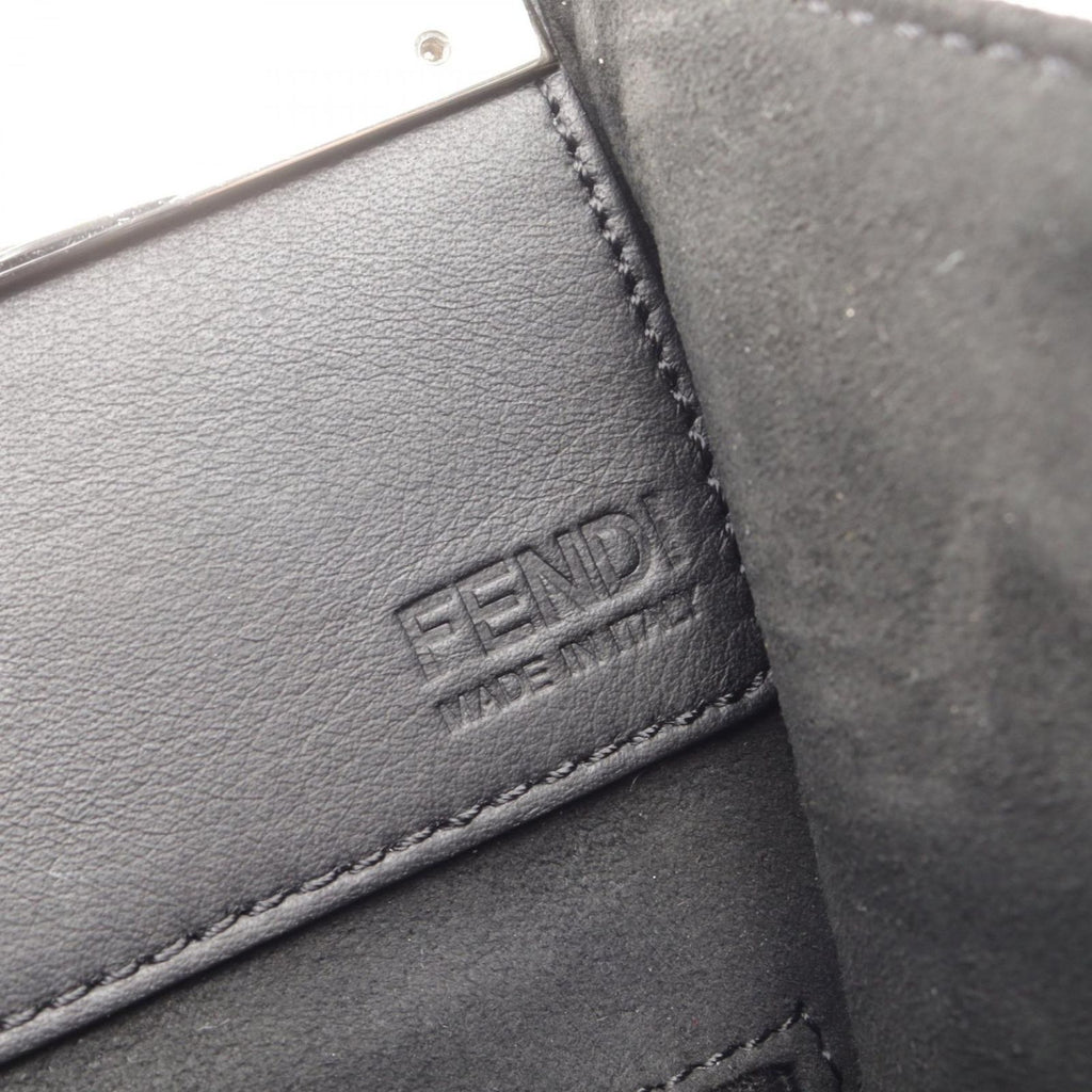 Fendi Tote Bag Black Silver Leather — view 4