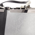 Fendi Tote Bag Black Silver Leather — view 6