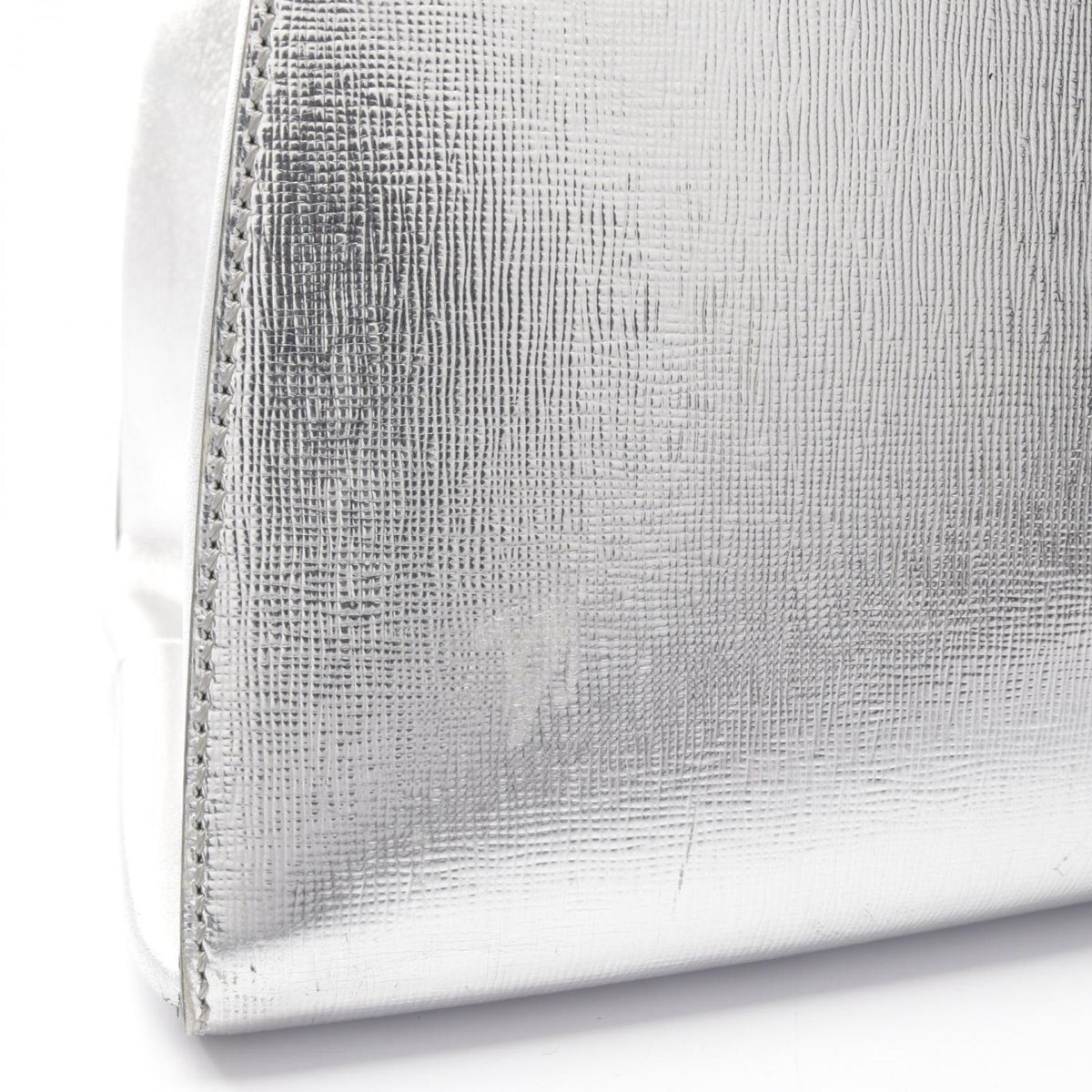 Fendi Tote Bag Black Silver Leather — view 5