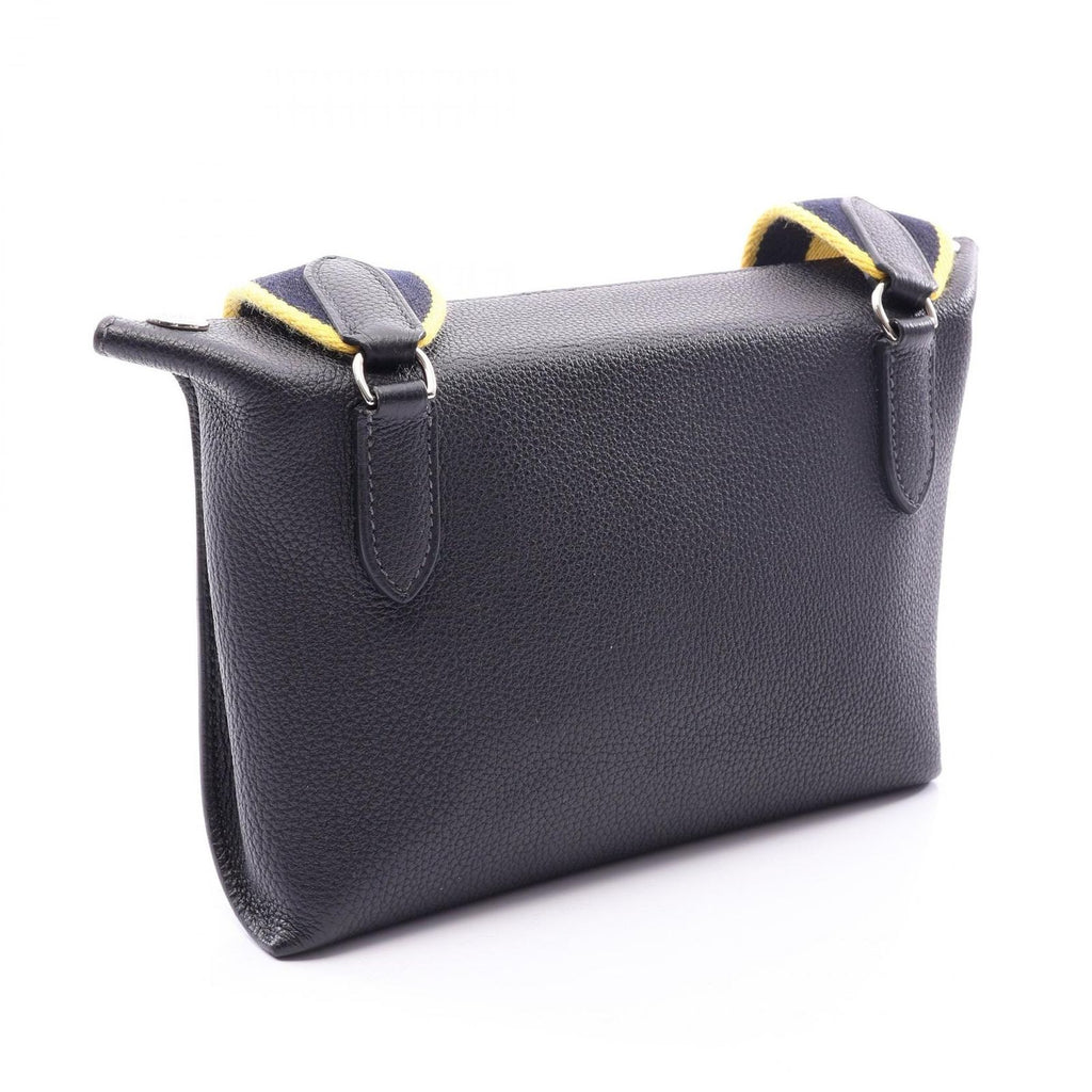 Hermes Shoulder Bag Vide Poche Canvas Jaune Naple Leather — view 2
