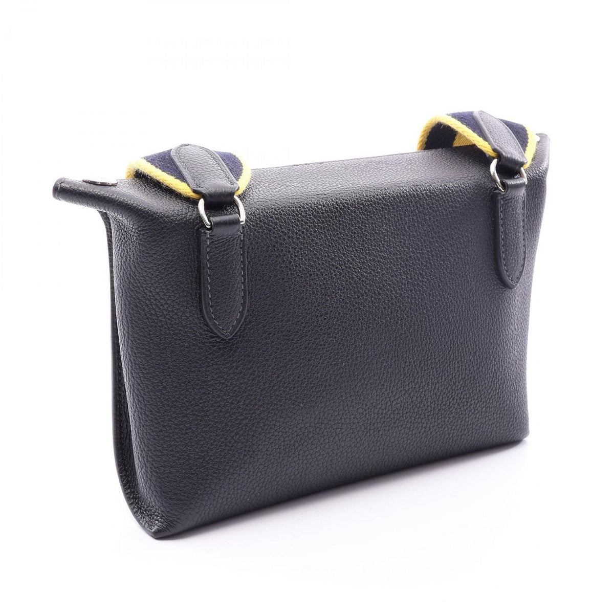 Hermes Shoulder Bag Vide Poche Canvas Jaune Naple Leather — view 2