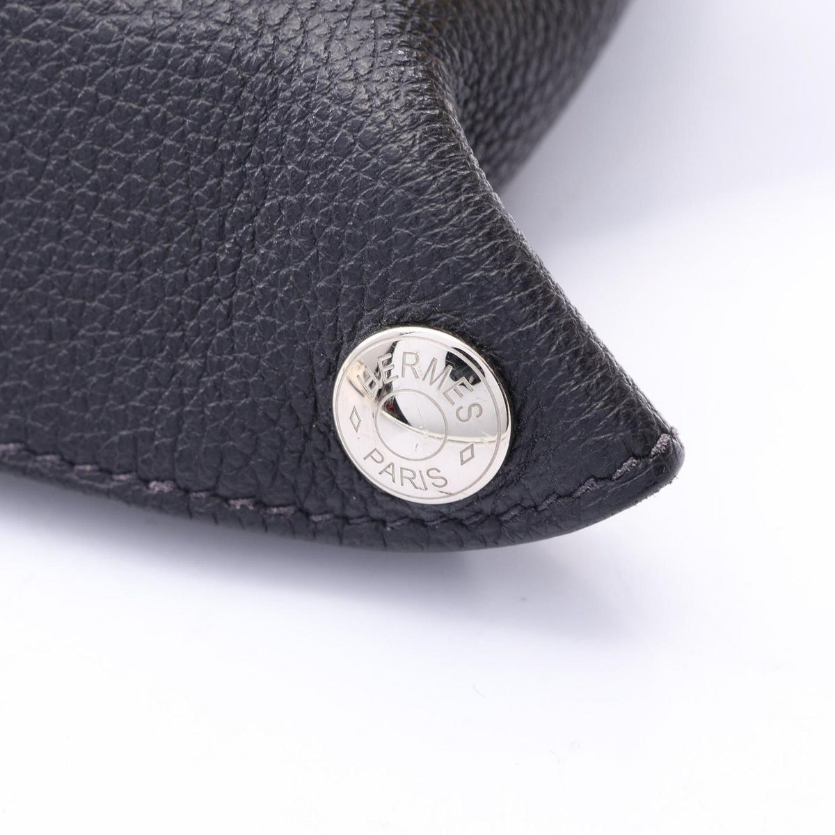 Hermes Shoulder Bag Vide Poche Canvas Jaune Naple Leather — view 7
