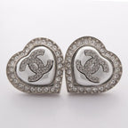 Chanel Earrings Heart CC Logo — view 7