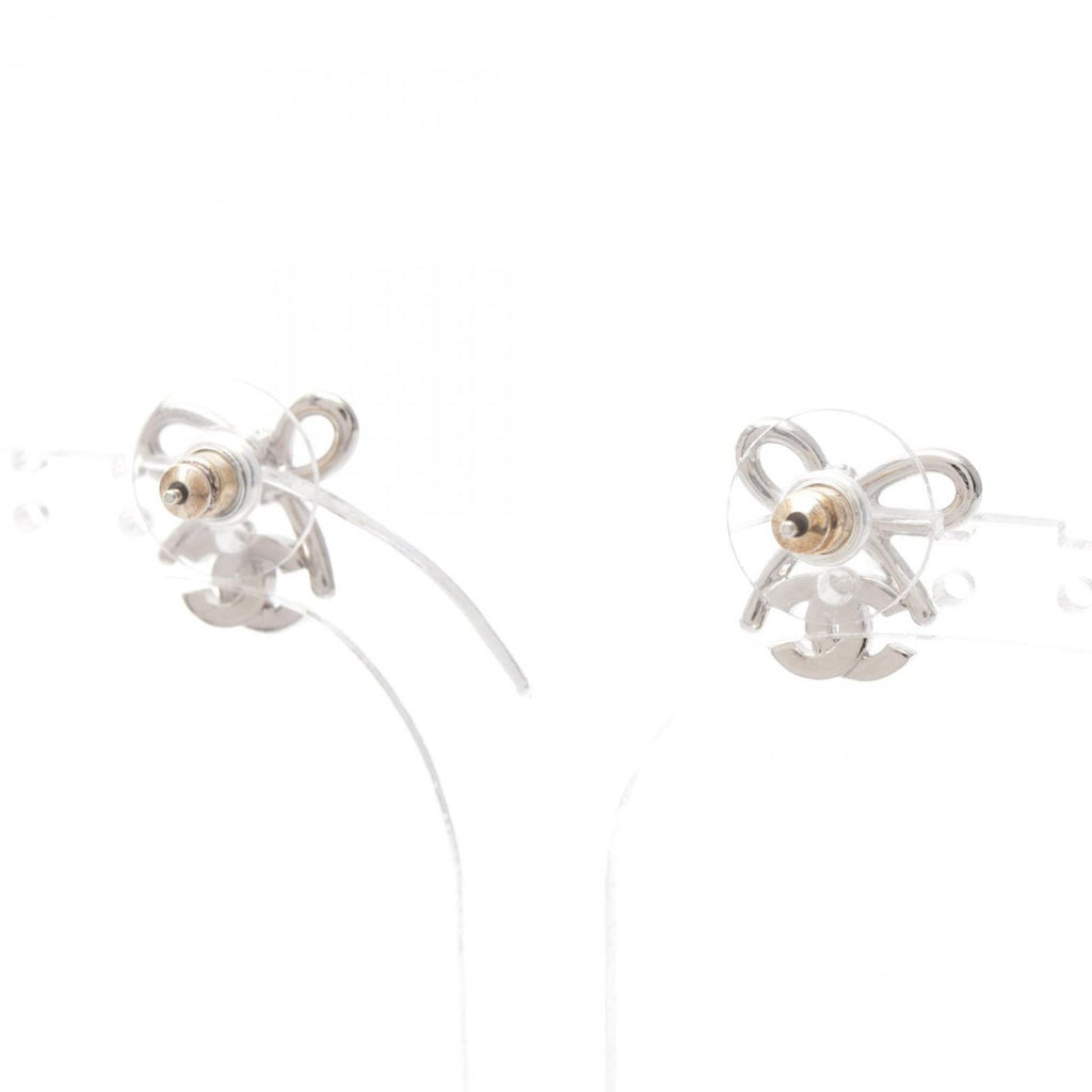 Chanel Earrings CC Logo Ribbon — view 2