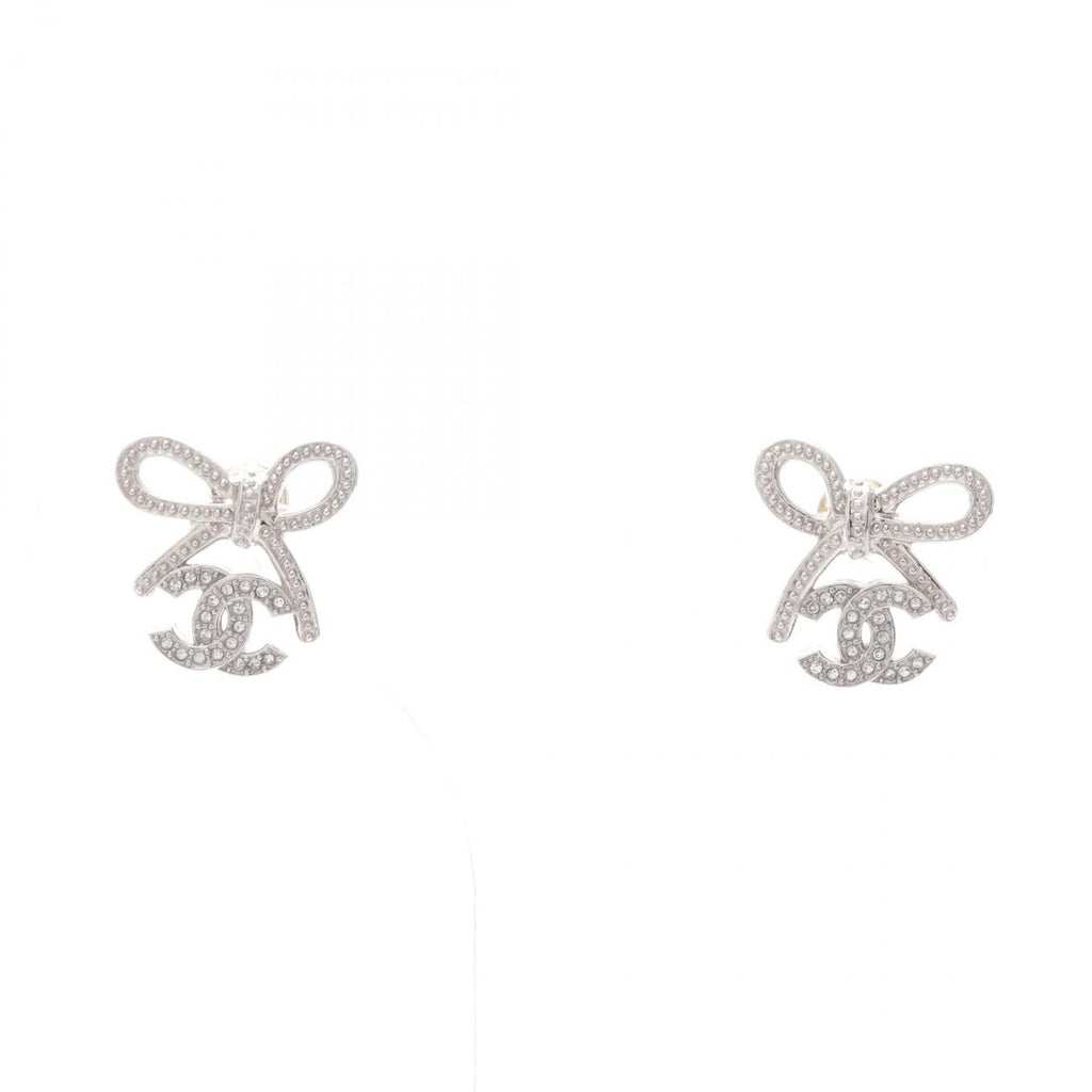 Chanel Earrings CC Logo Ribbon