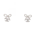 Chanel Earrings CC Logo Ribbon