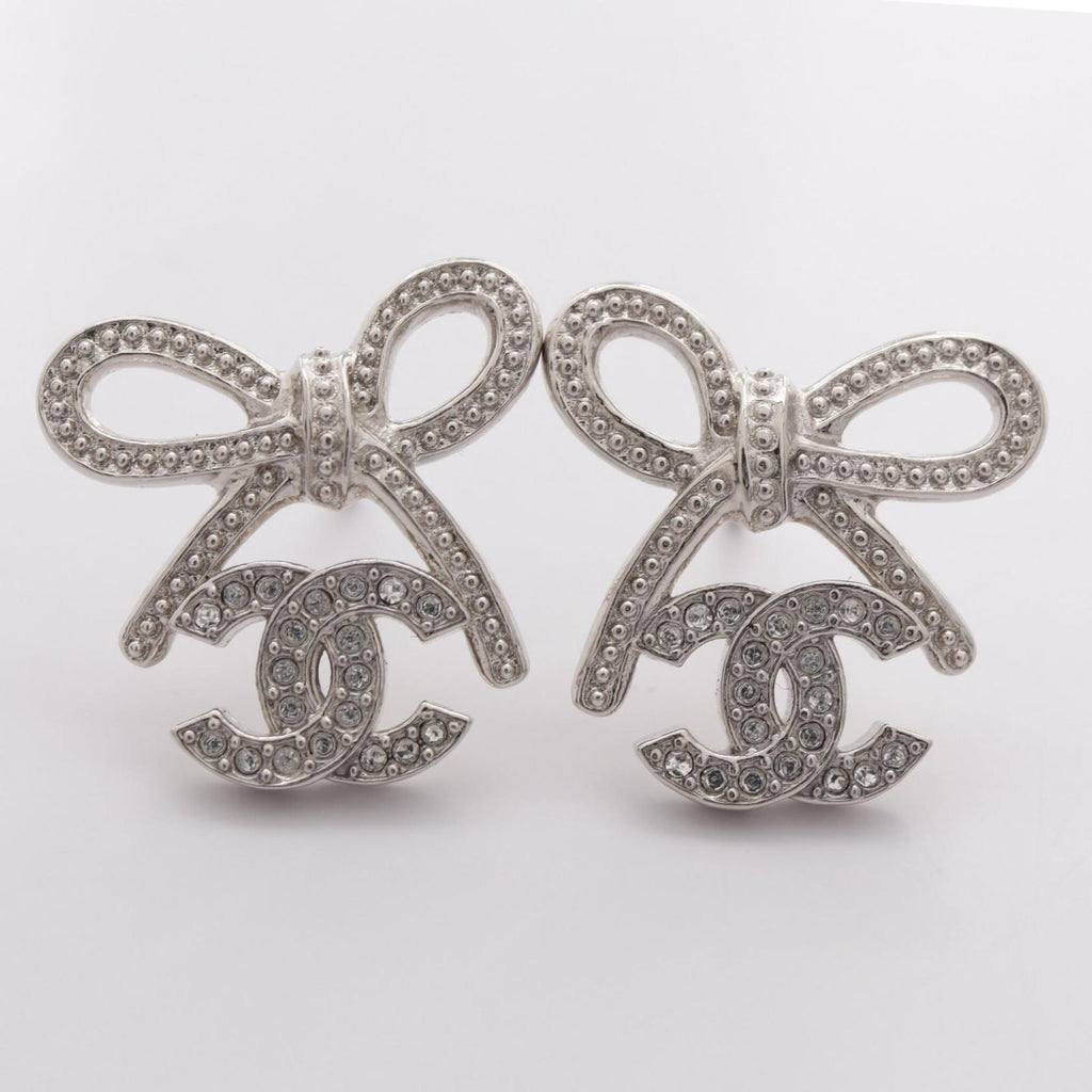 Chanel Earrings CC Logo Ribbon — view 7