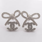 Chanel Earrings CC Logo Ribbon — view 7