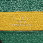 Hermes Card Case M S Vert Vertigo Jaune Naple — view 4