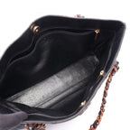 Chanel Tote Bag Quilted Black Brown Caviar Leather Chain — view 3