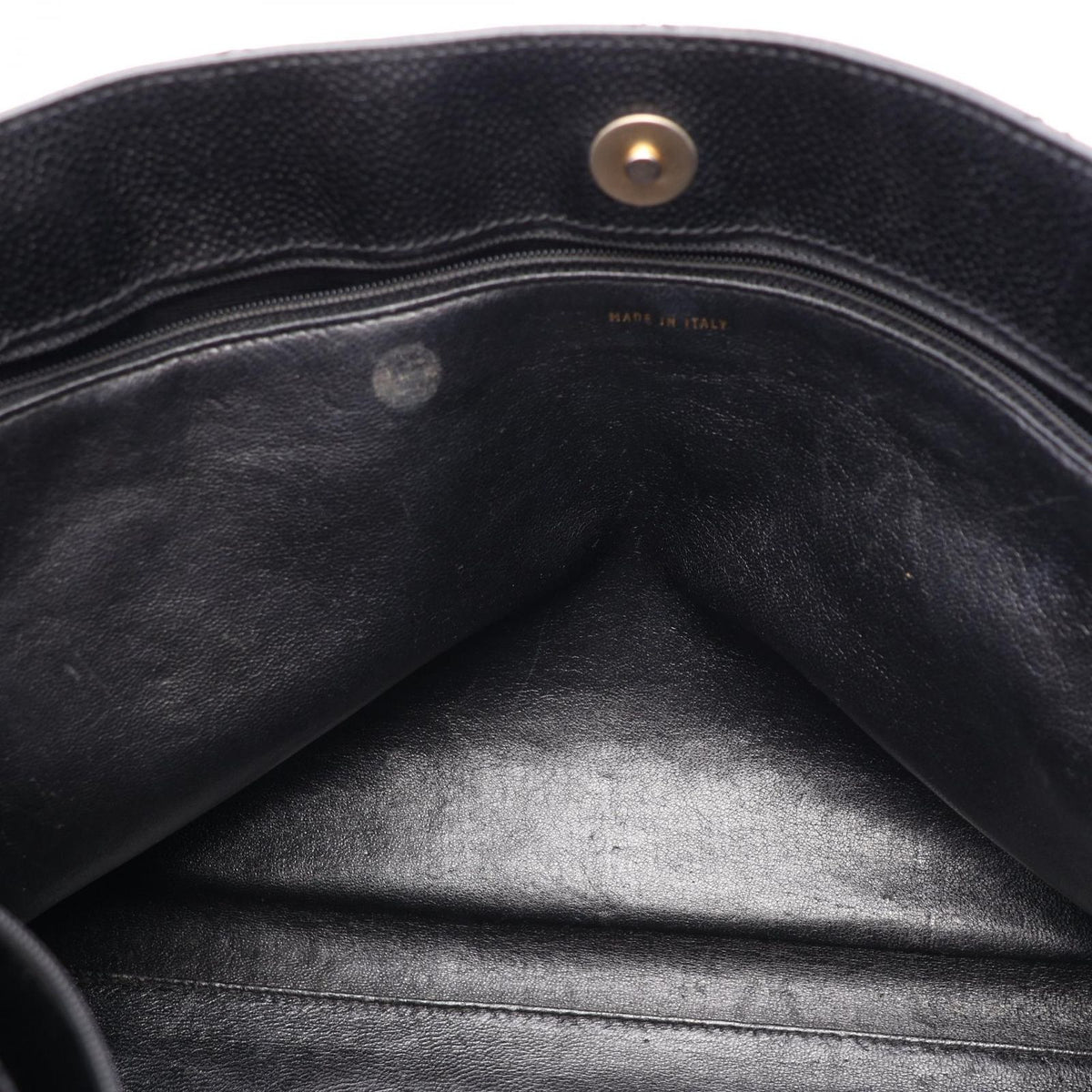 Chanel Tote Bag Quilted Black Brown Caviar Leather Chain — view 6