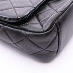 Chanel Shoulder Bag Quilted Flap Black Lambskin Chain — view 6