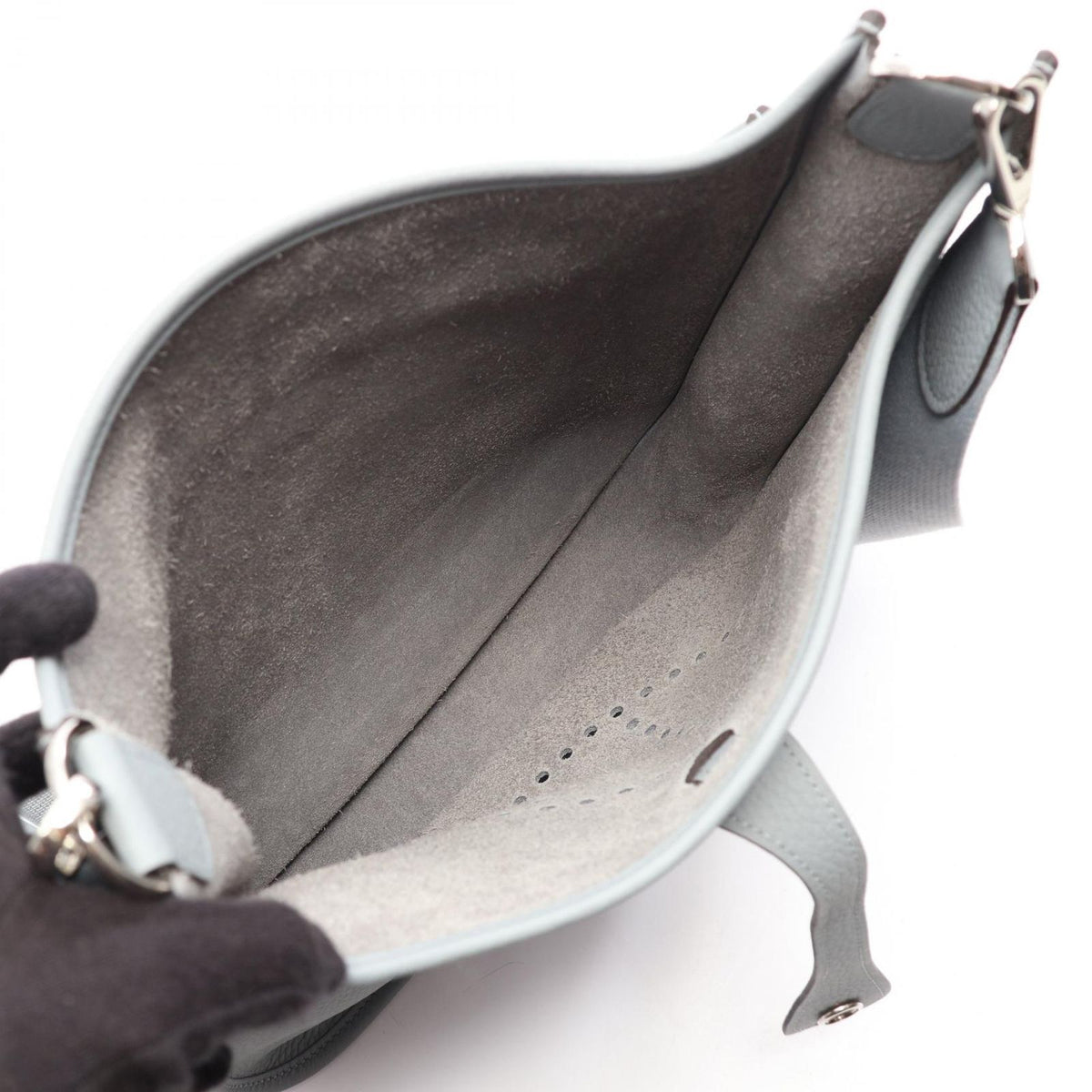 Hermes Shoulder Bag Evelyne 3 Trois PM Gray Pantin — view 3