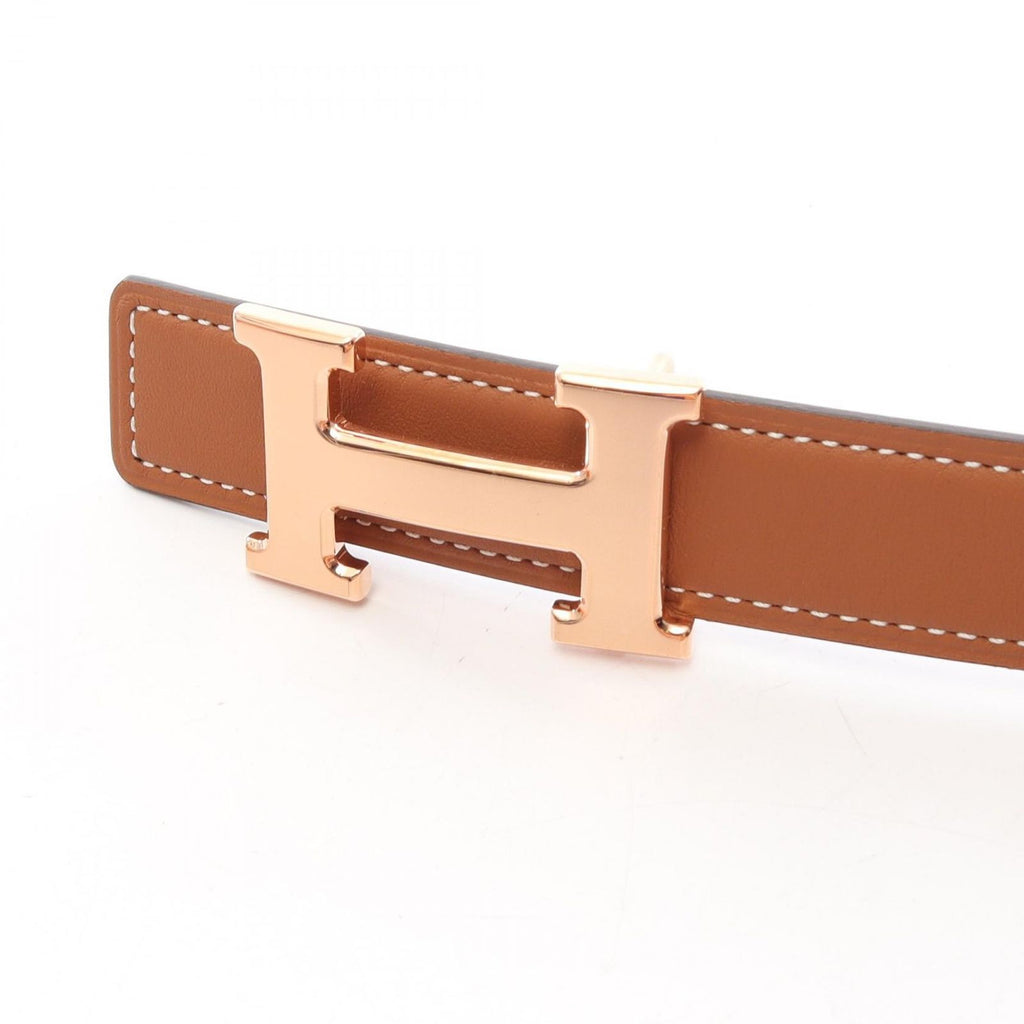 Hermes Belt Constance H Reversible Gold Blanc — view 2