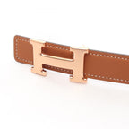 Hermes Belt Constance H Reversible Gold Blanc — view 2