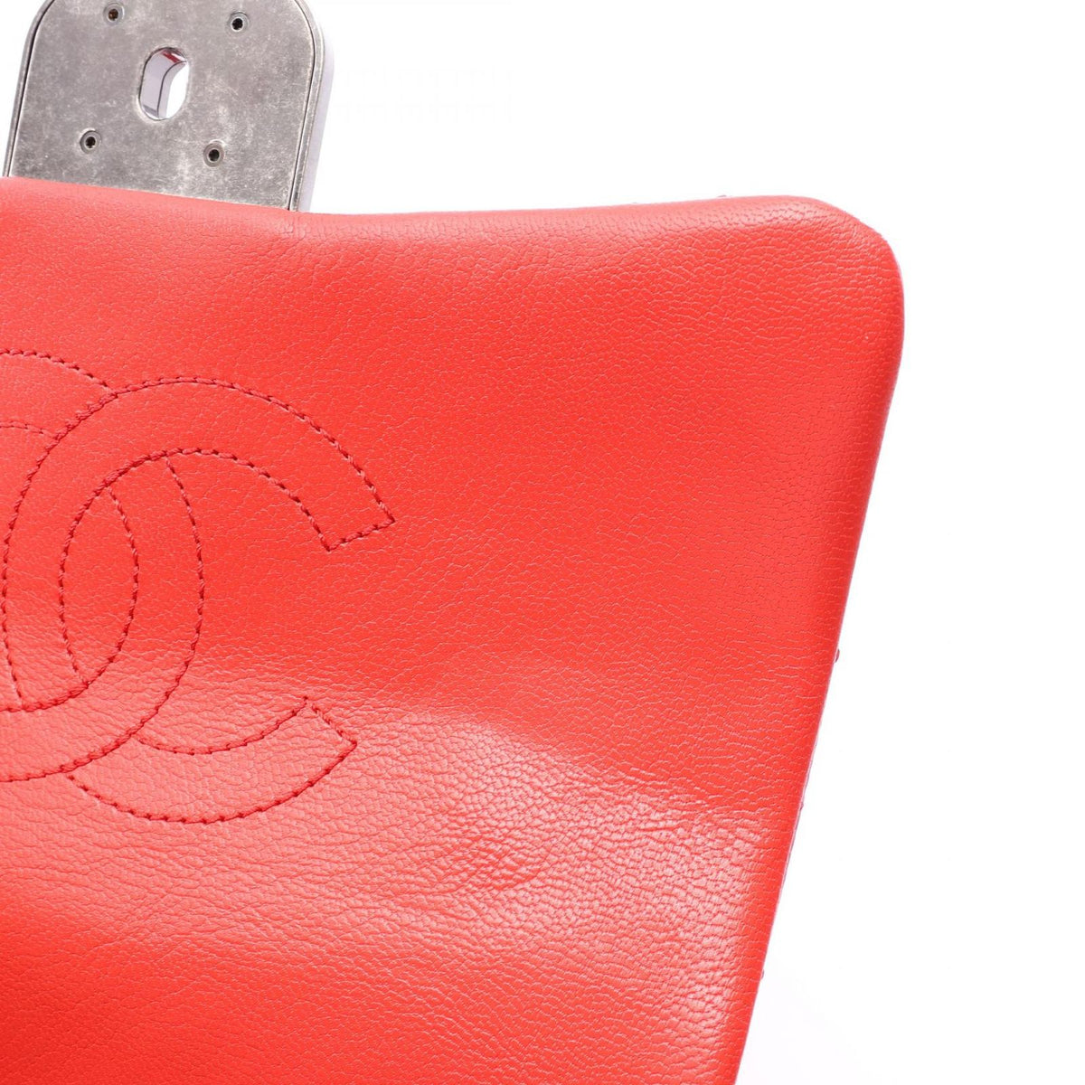 Chanel Shoulder Bag Quilted Red Leather Flap Chain — view 6