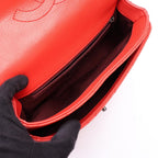 Chanel Shoulder Bag Quilted Red Leather Flap Chain — view 3
