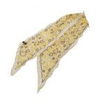 Louis Vuitton Scarf Flower Yellow Pattern Silk Long — view 3
