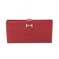 Hermes Bifold Wallet Bearn Soufflet Rouge Casaque