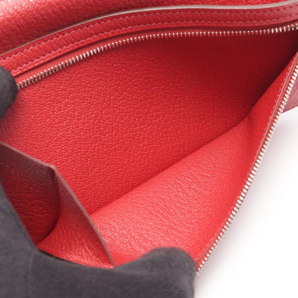 Hermes Bifold Wallet Bearn Soufflet Rouge Casaque — view 6