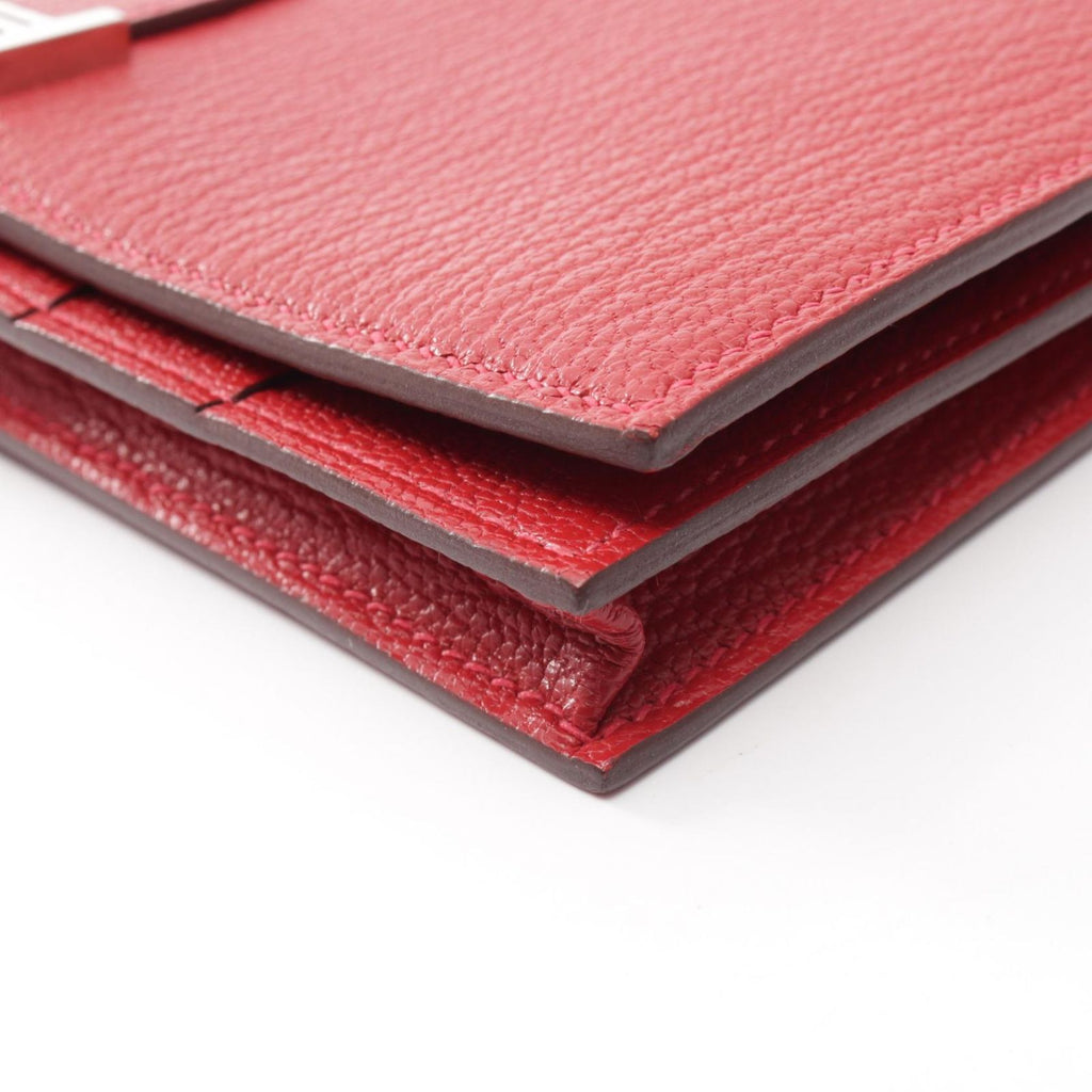 Hermes Bifold Wallet Bearn Soufflet Rouge Casaque — view 8
