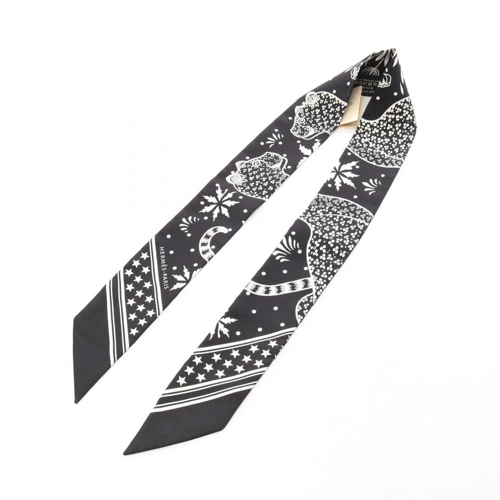 Hermes Scarf Twilly les Leopards Bandana Silk — view 2