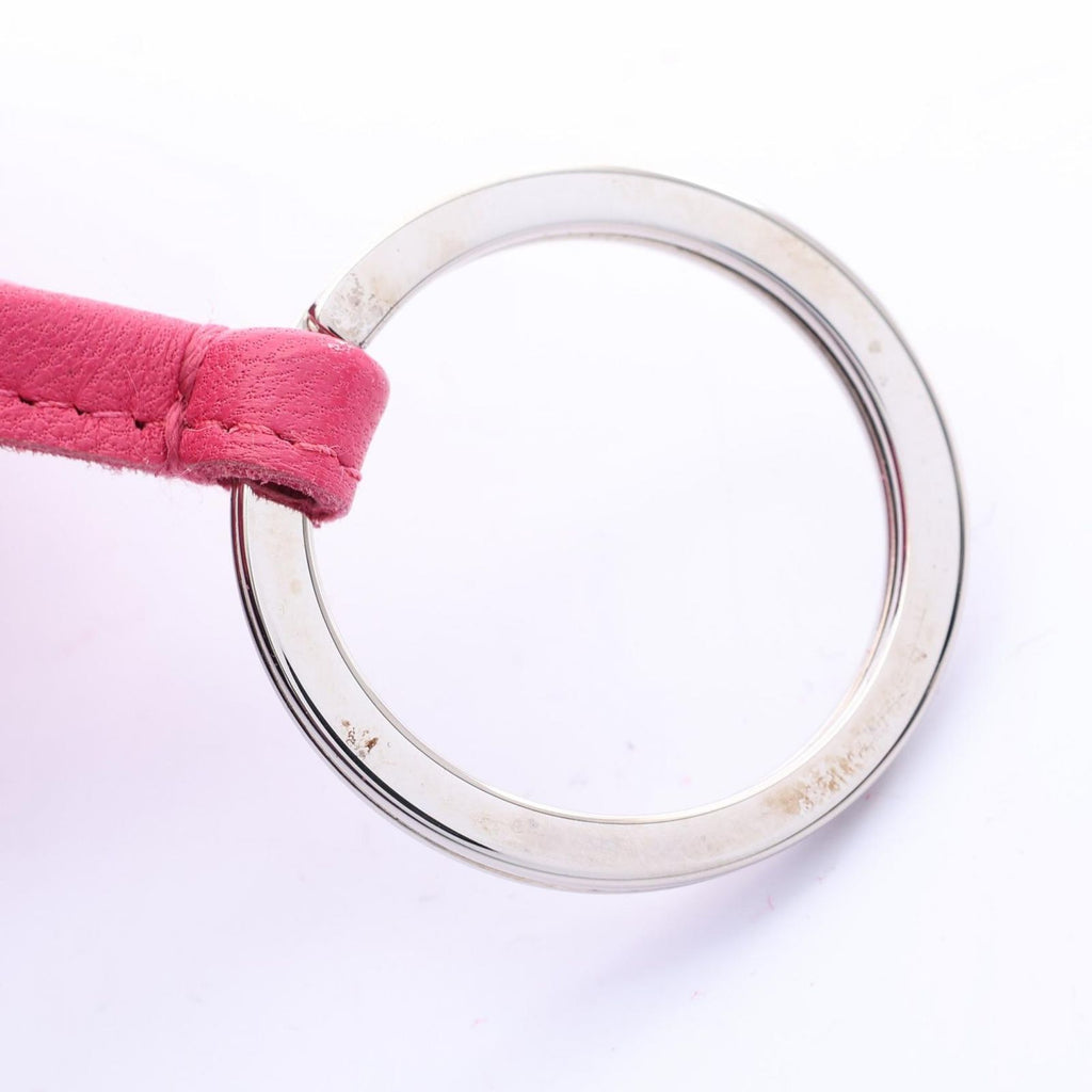 Hermes Charm Carmen Rose Shocking Keychain — view 6