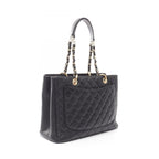 Chanel Tote Bag Quilted Grand Shopping Black Caviar Leather GST Chain — view 2