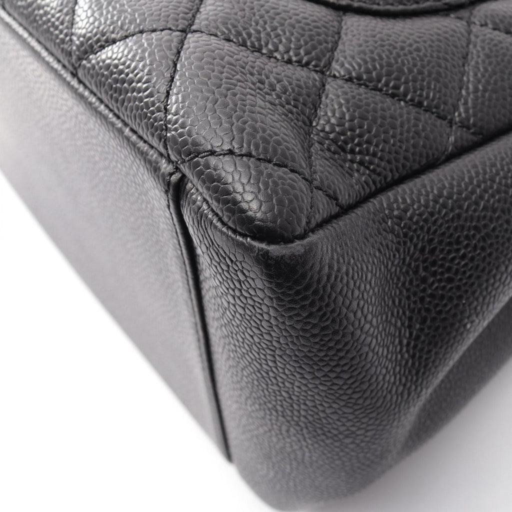 Chanel Tote Bag Quilted Grand Shopping Black Caviar Leather GST Chain — view 7