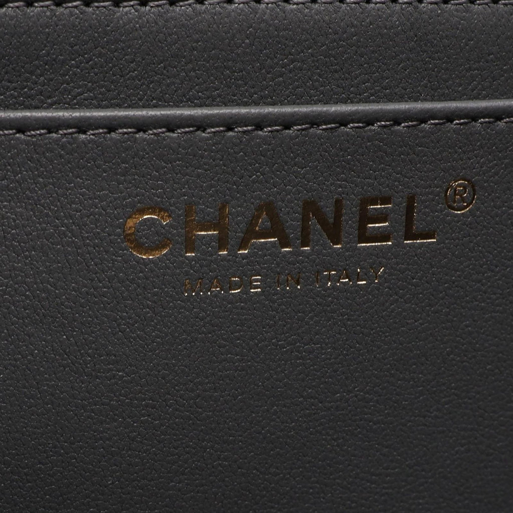 Chanel Shoulder Bag Quilted Flap 2-Way Gray Lambskin Chain — view 4