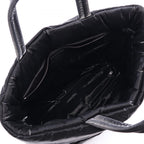 Saint Laurent Paris Tote Bag Wide Puffer Black Nylon — view 3