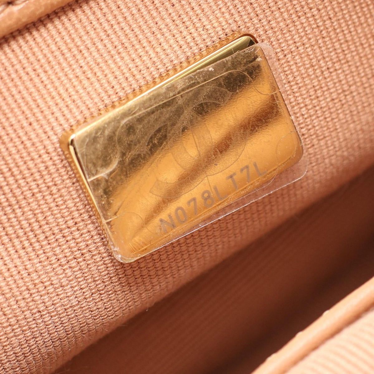 Chanel Shoulder Bag Quilted 2-Way Camel Lambskin Chain Around Flap — view 5
